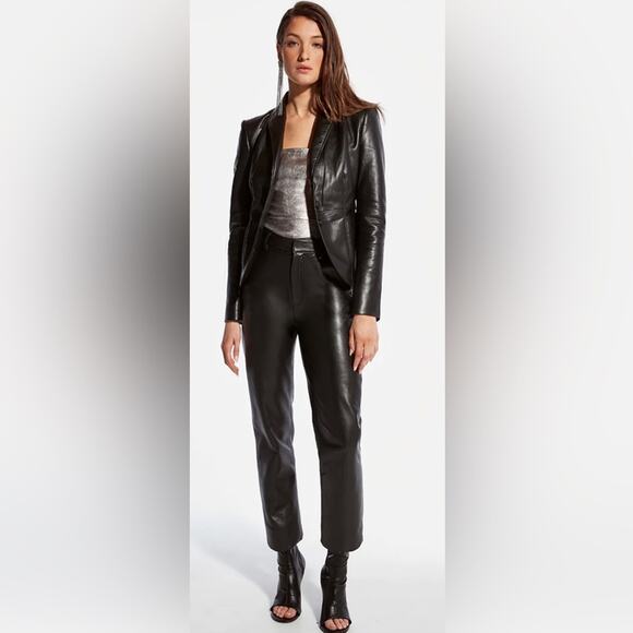 Hidden Designer~ ASbyDF ASbyDF JORDAN RECYCLED LEATHER TROUSERS-  12 ~Gorgeous - Picture 4 of 11